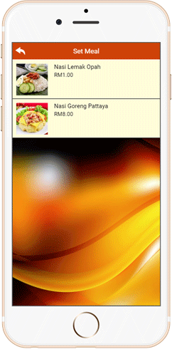 IWH Apps Set meals feature